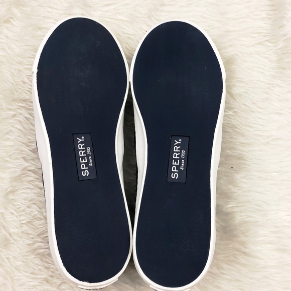 Sperry Top Side Seaside Emaboss Suede Navy US 10 - Picture 6 of 8